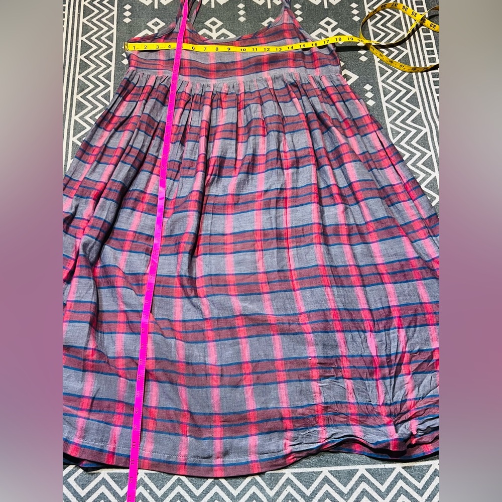 NATURAL LIFE Pink and Gray Plaid dress M - Picture 7 of 9